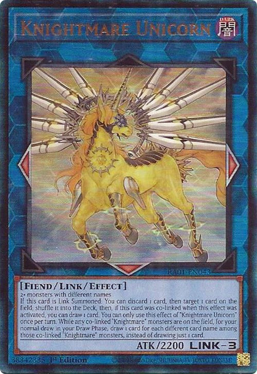 Knightmare Unicorn [RA01-EN043] Prismatic Ultimate Rare | L.A. Mood Comics and Games