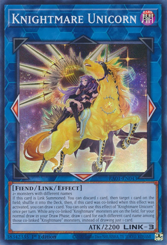 Knightmare Unicorn (Alternate Art) [RA01-EN043] Super Rare | L.A. Mood Comics and Games