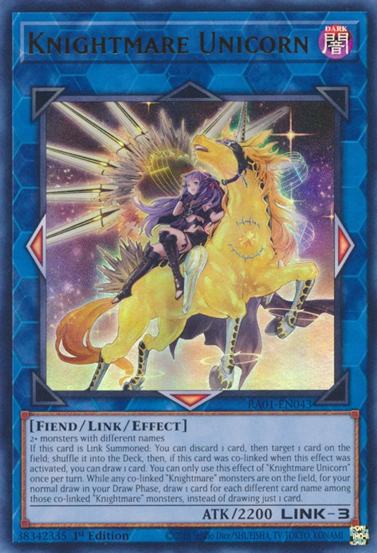 Knightmare Unicorn (Alternate Art) [RA01-EN043] Ultra Rare | L.A. Mood Comics and Games