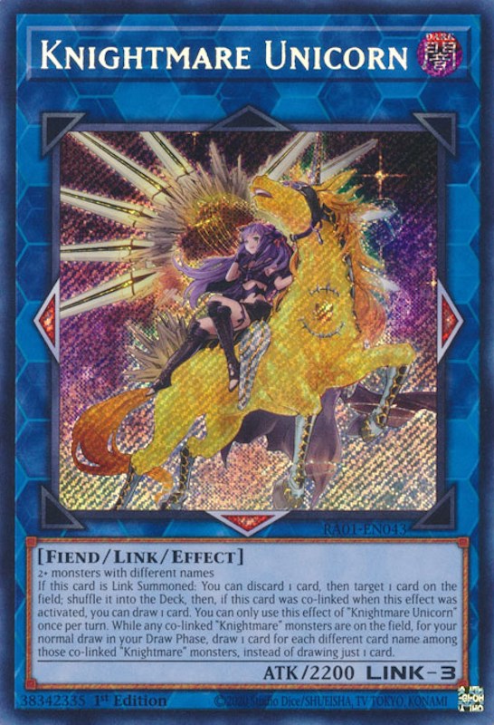 Knightmare Unicorn (Alternate Art) [RA01-EN043] Secret Rare | L.A. Mood Comics and Games
