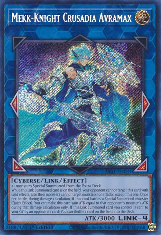 Mekk-Knight Crusadia Avramax [RA01-EN044] Secret Rare | L.A. Mood Comics and Games