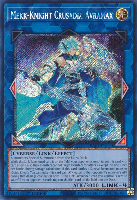 Mekk-Knight Crusadia Avramax [RA01-EN044] Platinum Secret Rare | L.A. Mood Comics and Games
