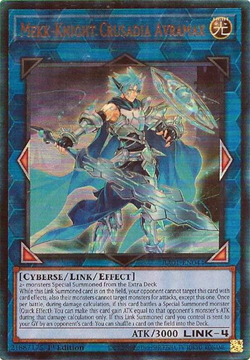 Mekk-Knight Crusadia Avramax [RA01-EN044] Prismatic Ultimate Rare | L.A. Mood Comics and Games