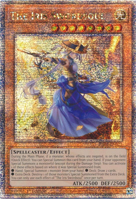 The Iris Swordsoul [RA01-EN023] Quarter Century Secret Rare | L.A. Mood Comics and Games