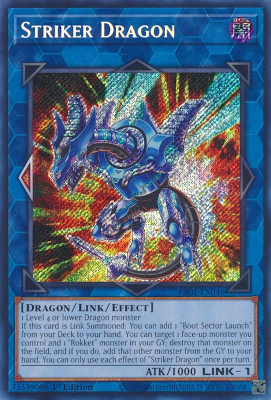 Striker Dragon [RA01-EN046] Secret Rare | L.A. Mood Comics and Games