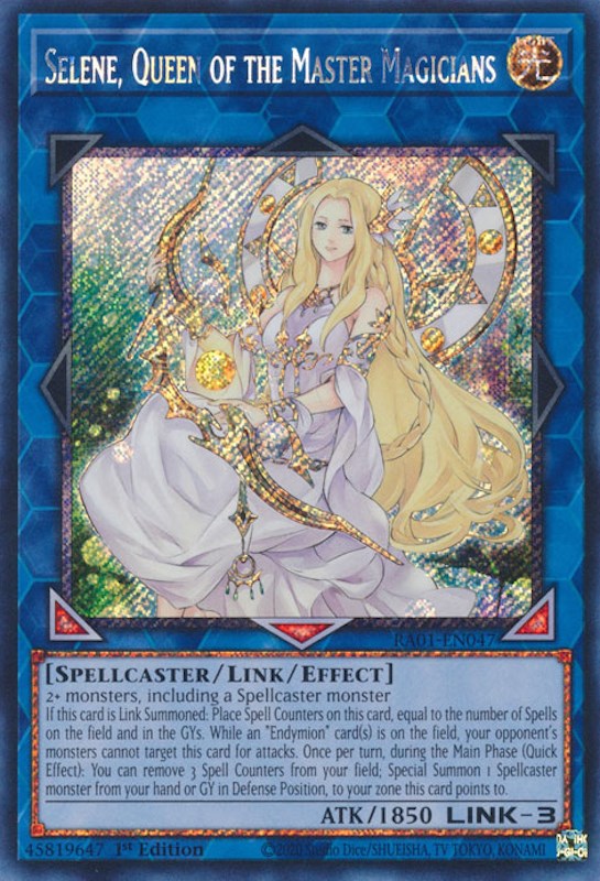 Selene, Queen of the Master Magicians [RA01-EN047] Platinum Secret Rare | L.A. Mood Comics and Games