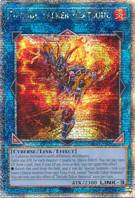 Decode Talker Heatsoul [RA01-EN048] Quarter Century Secret Rare | L.A. Mood Comics and Games