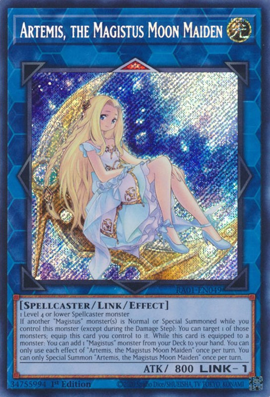 Artemis, the Magistus Moon Maiden [RA01-EN049] Secret Rare | L.A. Mood Comics and Games
