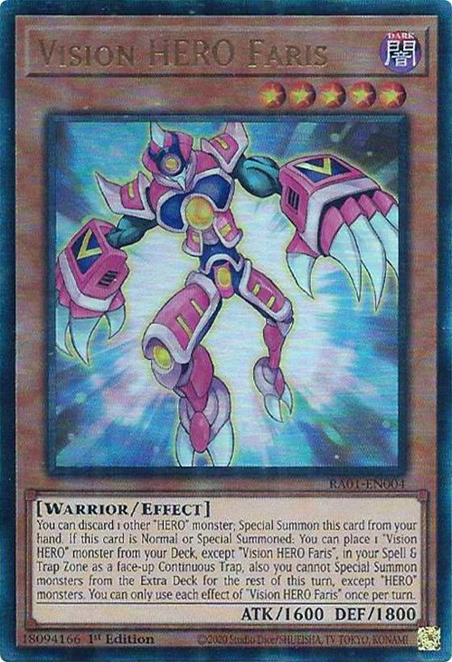 Vision HERO Faris [RA01-EN004] Prismatic Ultimate Rare | L.A. Mood Comics and Games