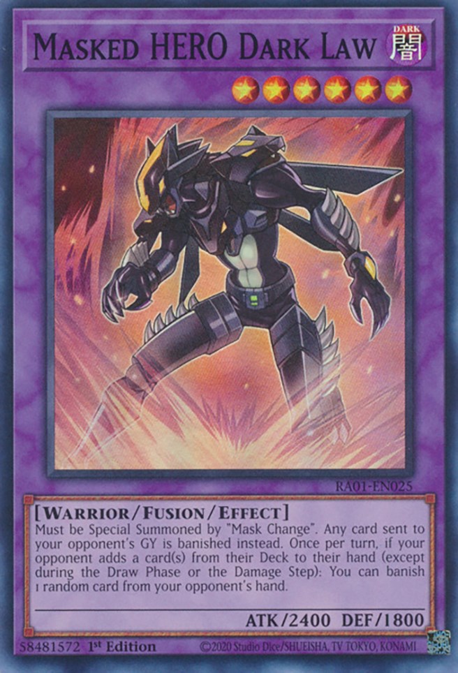 Masked HERO Dark Law [RA01-EN025] Super Rare | L.A. Mood Comics and Games