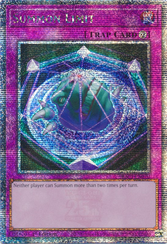 Summon Limit [RA01-EN070] Quarter Century Secret Rare | L.A. Mood Comics and Games