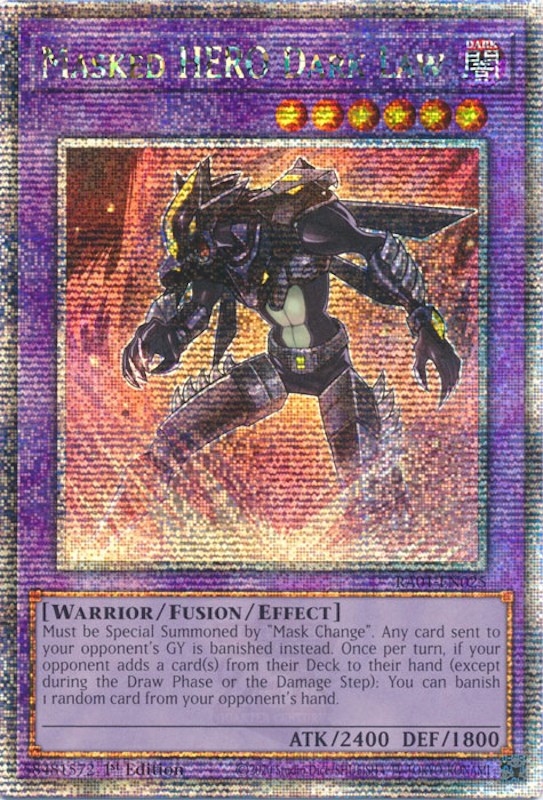 Masked HERO Dark Law [RA01-EN025] Quarter Century Secret Rare | L.A. Mood Comics and Games