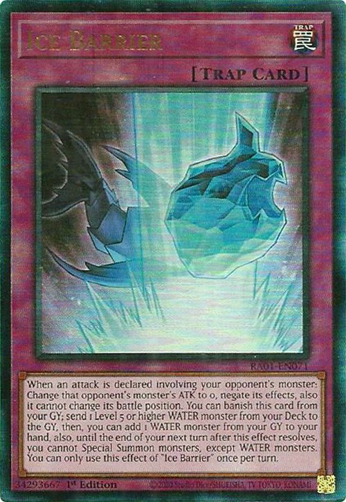 Ice Barrier [RA01-EN071] Prismatic Ultimate Rare | L.A. Mood Comics and Games