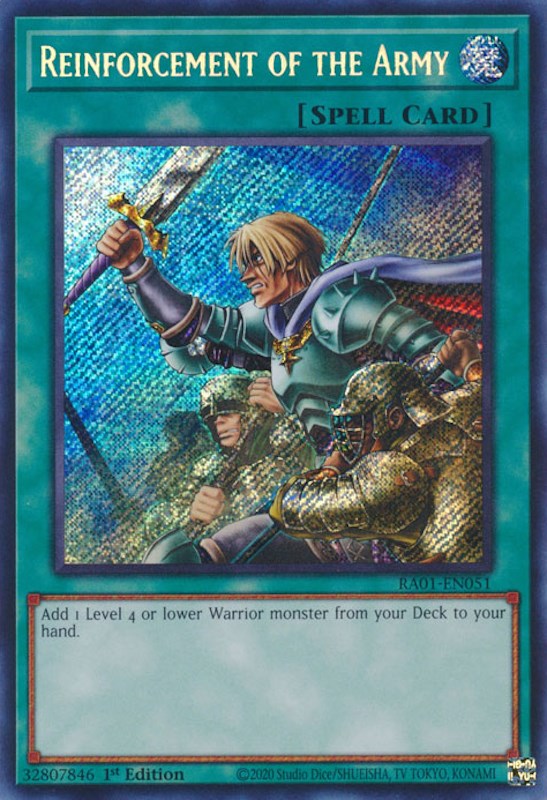 Reinforcement of the Army [RA01-EN051] Secret Rare | L.A. Mood Comics and Games