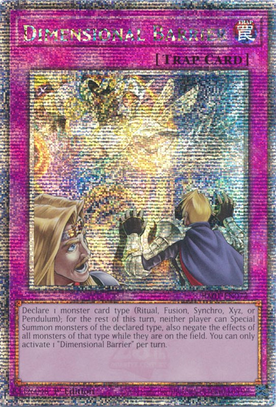 Dimensional Barrier [RA01-EN072] Quarter Century Secret Rare | L.A. Mood Comics and Games