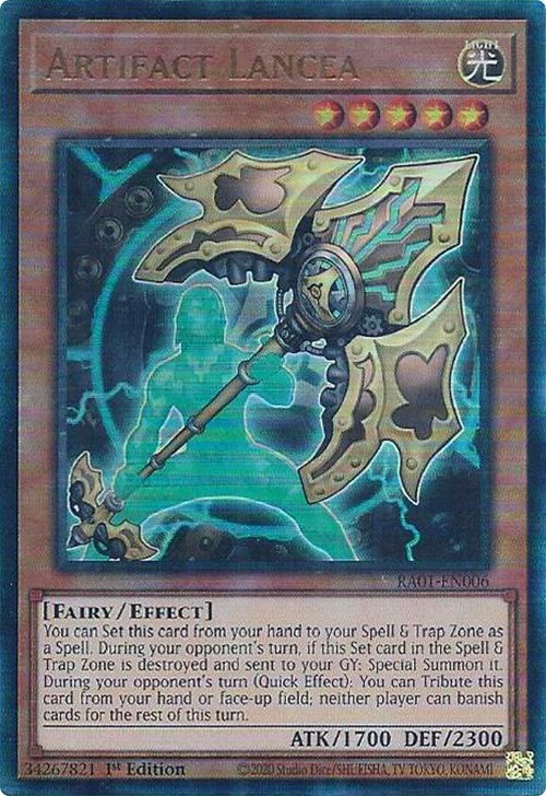 Artifact Lancea [RA01-EN006] Prismatic Ultimate Rare | L.A. Mood Comics and Games