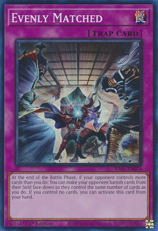 Evenly Matched [RA01-EN074] Super Rare | L.A. Mood Comics and Games
