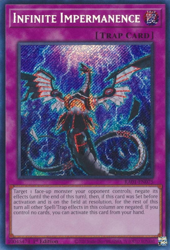 Infinite Impermanence [RA01-EN075] Secret Rare | L.A. Mood Comics and Games