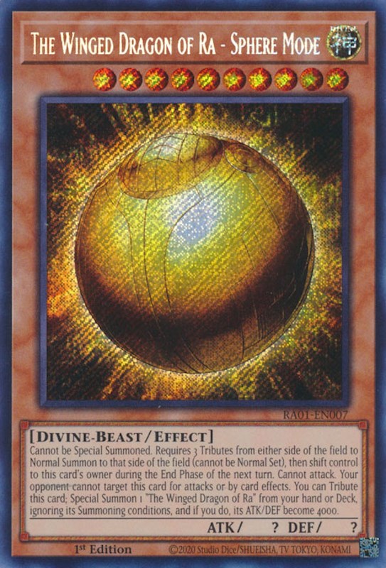 The Winged Dragon of Ra - Sphere Mode [RA01-EN007] Secret Rare | L.A. Mood Comics and Games