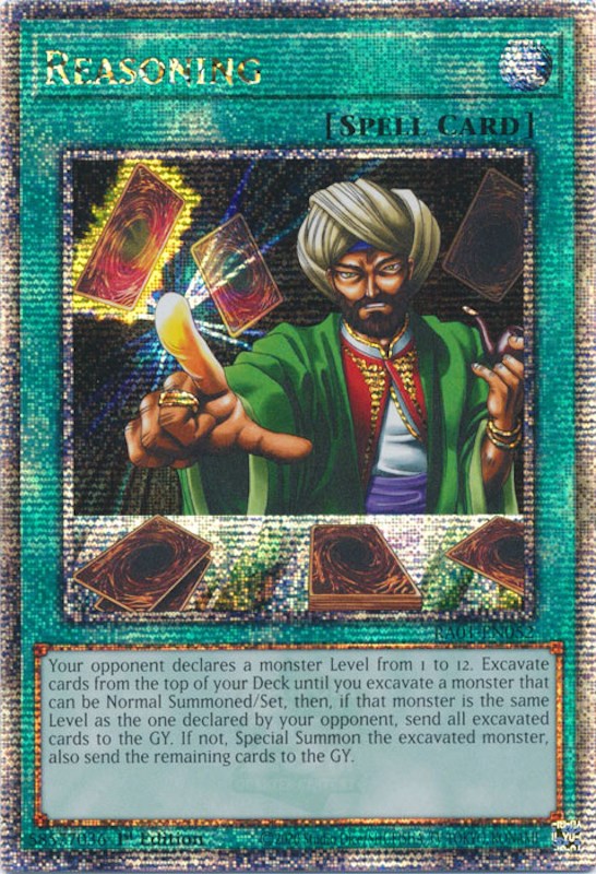 Reasoning [RA01-EN052] Quarter Century Secret Rare | L.A. Mood Comics and Games
