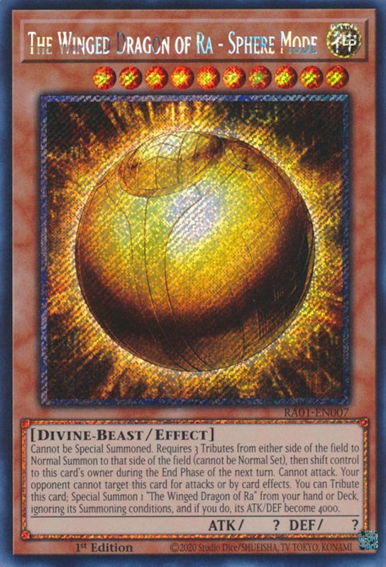 The Winged Dragon of Ra - Sphere Mode [RA01-EN007] Platinum Secret Rare | L.A. Mood Comics and Games