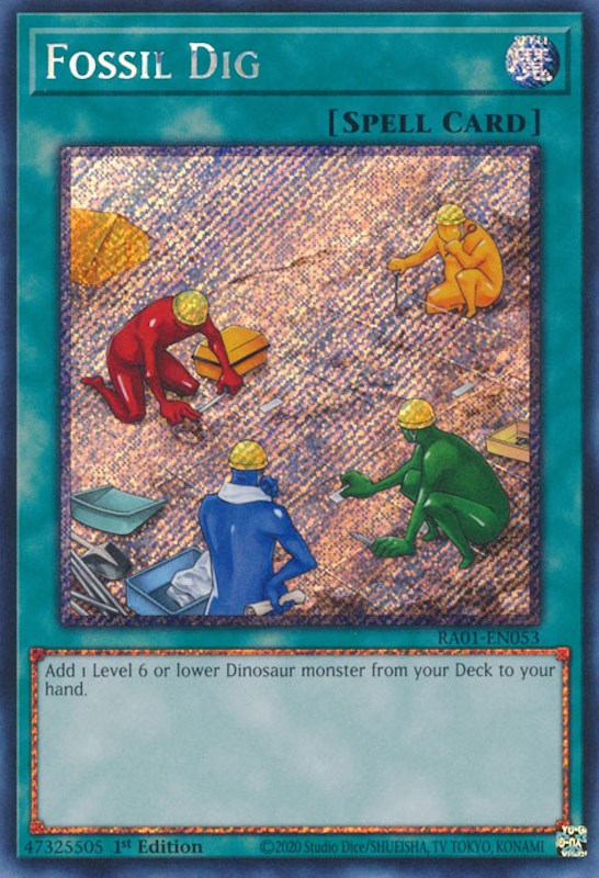 Fossil Dig [RA01-EN053] Platinum Secret Rare | L.A. Mood Comics and Games