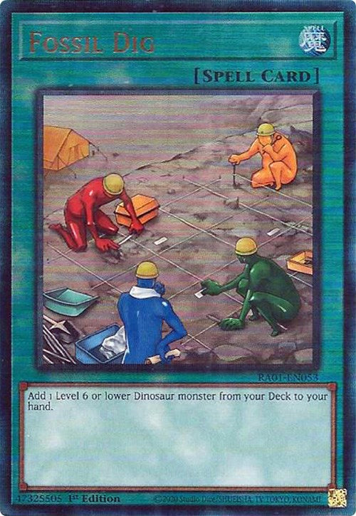 Fossil Dig [RA01-EN053] Prismatic Ultimate Rare | L.A. Mood Comics and Games