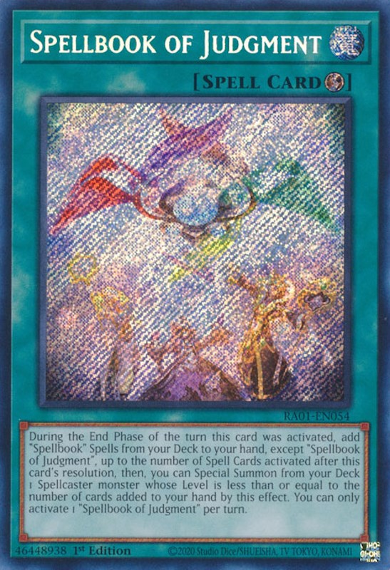 Spellbook of Judgment [RA01-EN054] Secret Rare | L.A. Mood Comics and Games