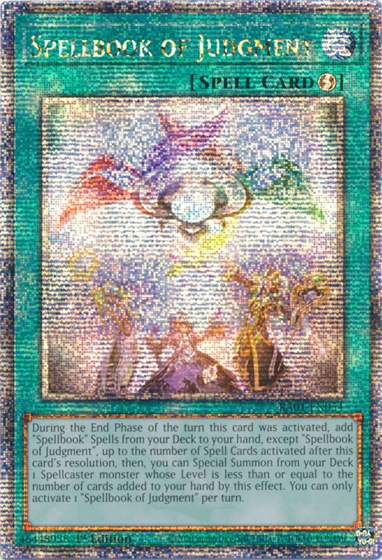 Spellbook of Judgment [RA01-EN054] Quarter Century Secret Rare | L.A. Mood Comics and Games