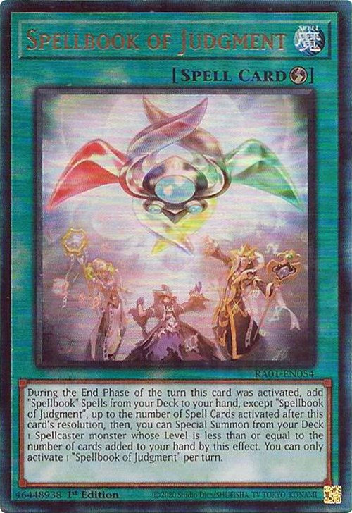 Spellbook of Judgment [RA01-EN054] Prismatic Ultimate Rare | L.A. Mood Comics and Games