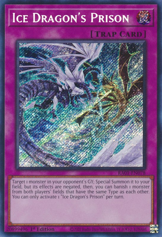 Ice Dragon's Prison [RA01-EN078] Secret Rare | L.A. Mood Comics and Games