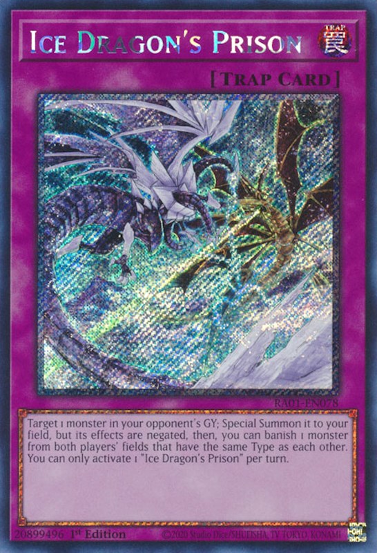 Ice Dragon's Prison [RA01-EN078] Platinum Secret Rare | L.A. Mood Comics and Games