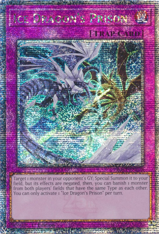 Ice Dragon's Prison [RA01-EN078] Quarter Century Secret Rare | L.A. Mood Comics and Games