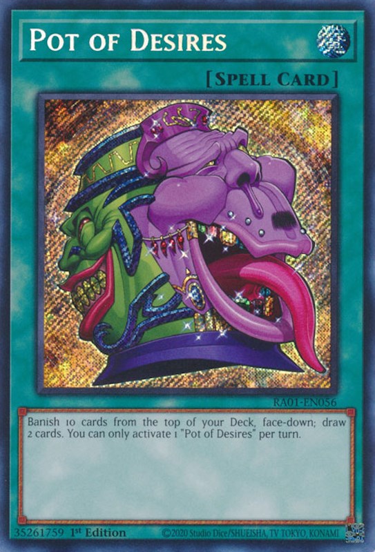 Pot of Desires [RA01-EN056] Secret Rare | L.A. Mood Comics and Games
