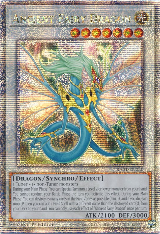 Ancient Fairy Dragon [RA01-EN030] Quarter Century Secret Rare | L.A. Mood Comics and Games