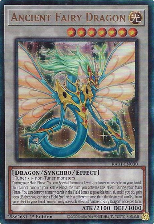 Ancient Fairy Dragon [RA01-EN030] Prismatic Ultimate Rare | L.A. Mood Comics and Games