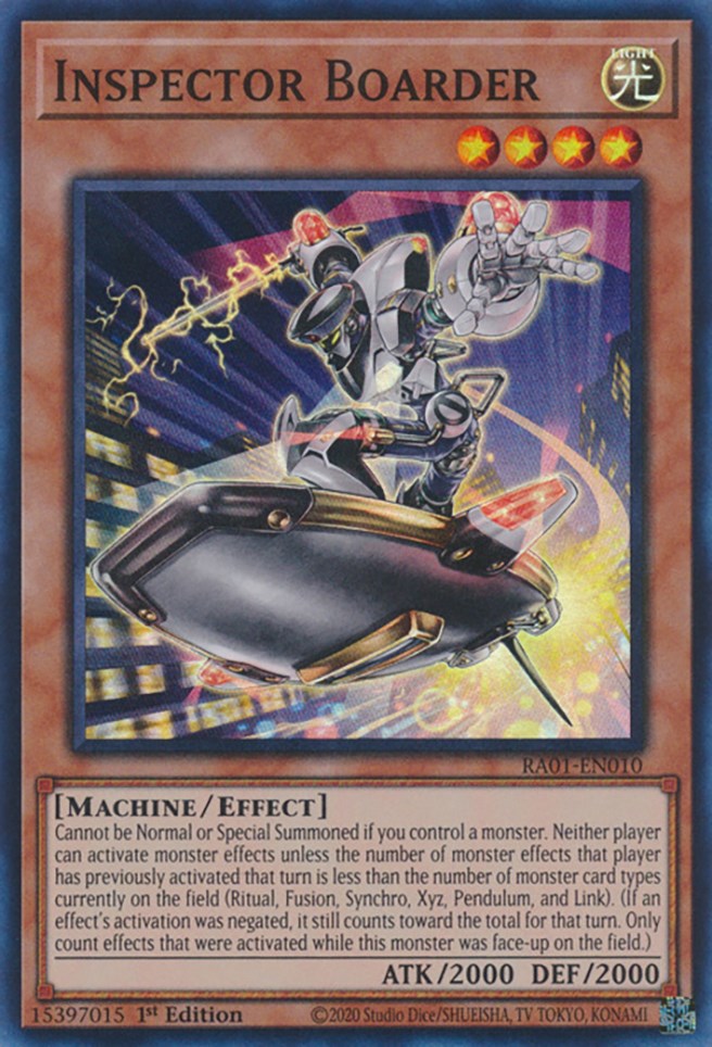 Inspector Boarder [RA01-EN010] Super Rare | L.A. Mood Comics and Games
