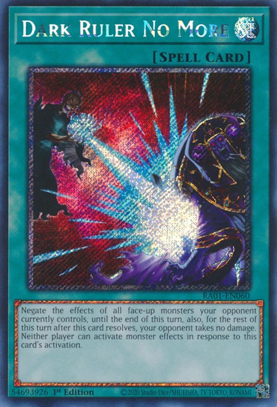 Dark Ruler No More [RA01-EN060] Platinum Secret Rare | L.A. Mood Comics and Games