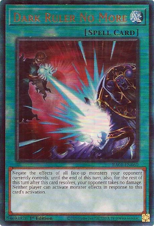 Dark Ruler No More [RA01-EN060] Prismatic Ultimate Rare | L.A. Mood Comics and Games