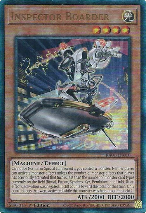 Inspector Boarder [RA01-EN010] Prismatic Ultimate Rare | L.A. Mood Comics and Games