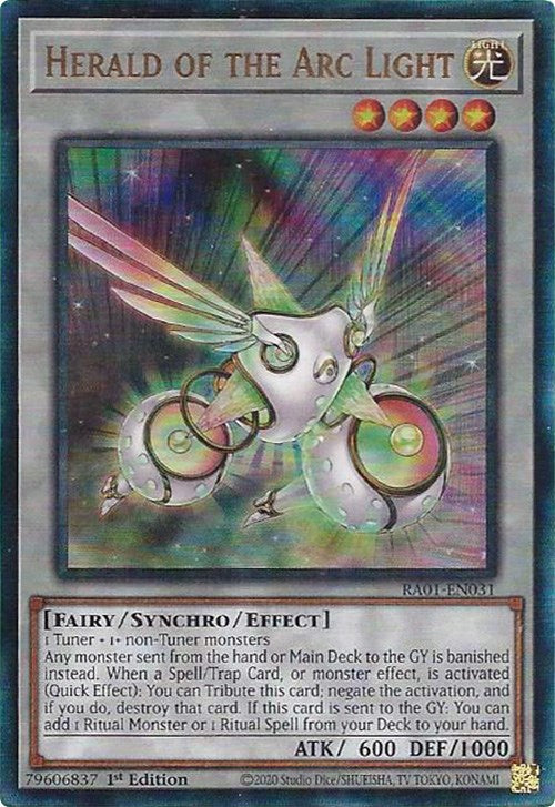 Herald of the Arc Light [RA01-EN031] Prismatic Ultimate Rare | L.A. Mood Comics and Games