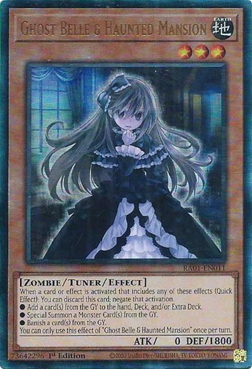 Ghost Belle & Haunted Mansion [RA01-EN011] Prismatic Ultimate Rare | L.A. Mood Comics and Games