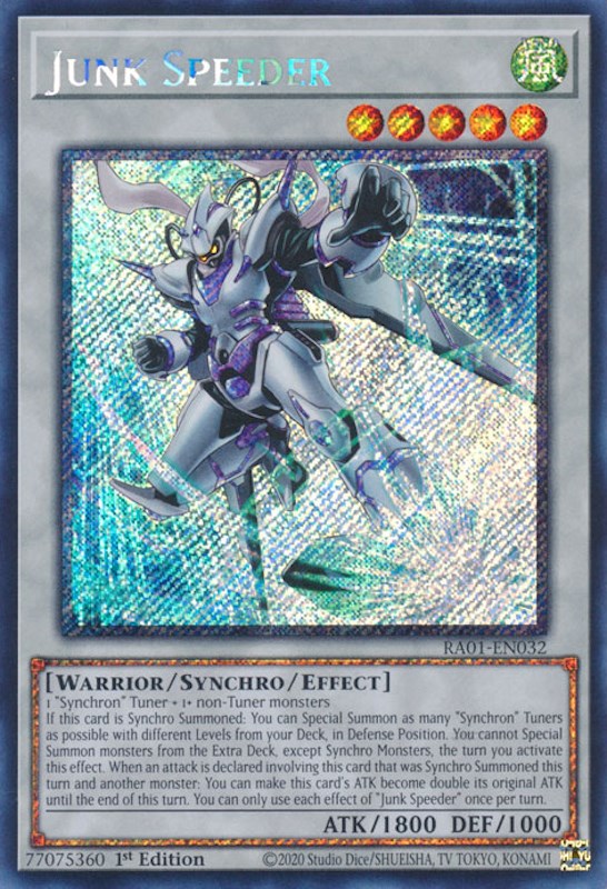 Junk Speeder [RA01-EN032] Platinum Secret Rare | L.A. Mood Comics and Games