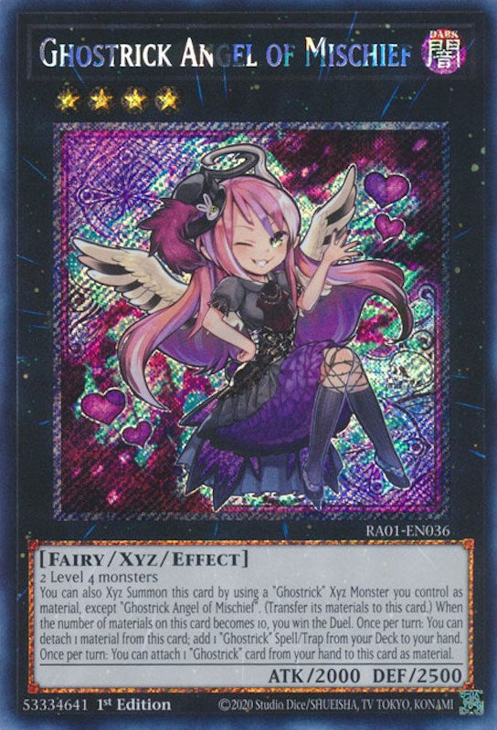 Ghostrick Angel of Mischief [RA01-EN036] Platinum Secret Rare | L.A. Mood Comics and Games