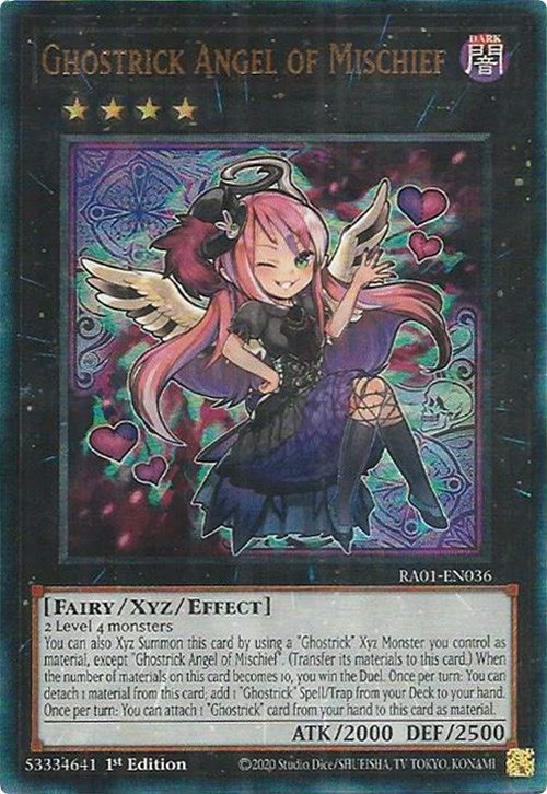 Ghostrick Angel of Mischief [RA01-EN036] Prismatic Ultimate Rare | L.A. Mood Comics and Games