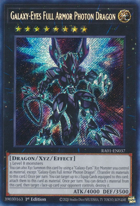 Galaxy-Eyes Full Armor Photon Dragon [RA01-EN037] Secret Rare | L.A. Mood Comics and Games