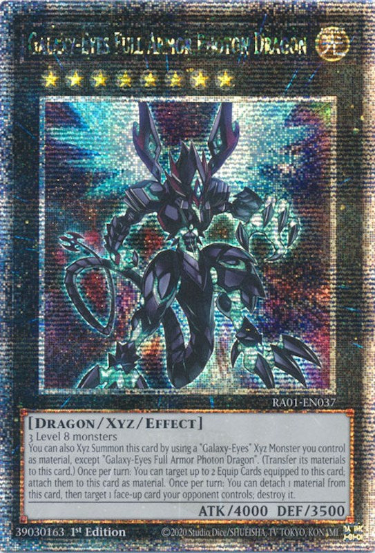 Galaxy-Eyes Full Armor Photon Dragon [RA01-EN037] Quarter Century Secret Rare | L.A. Mood Comics and Games