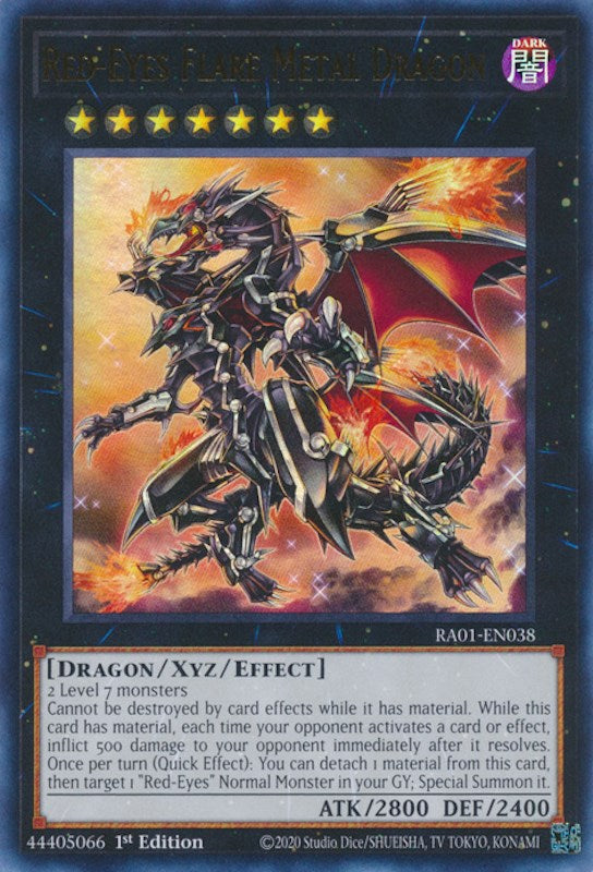 Red-Eyes Flare Metal Dragon [RA01-EN038] Ultra Rare | L.A. Mood Comics and Games
