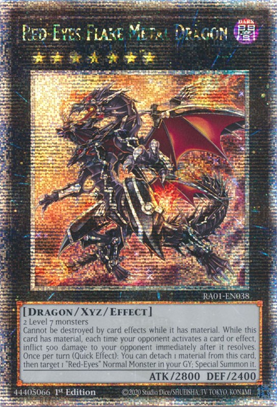 Red-Eyes Flare Metal Dragon [RA01-EN038] Quarter Century Secret Rare | L.A. Mood Comics and Games