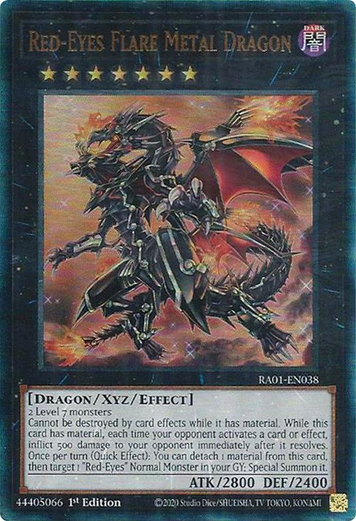 Red-Eyes Flare Metal Dragon [RA01-EN038] Prismatic Ultimate Rare | L.A. Mood Comics and Games